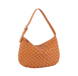 Weaved half moon shoulder bag by hfstylish