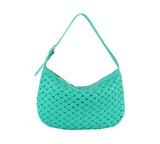 Weaved half moon shoulder bag by hfstylish