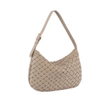 Weaved half moon shoulder bag by hfstylish