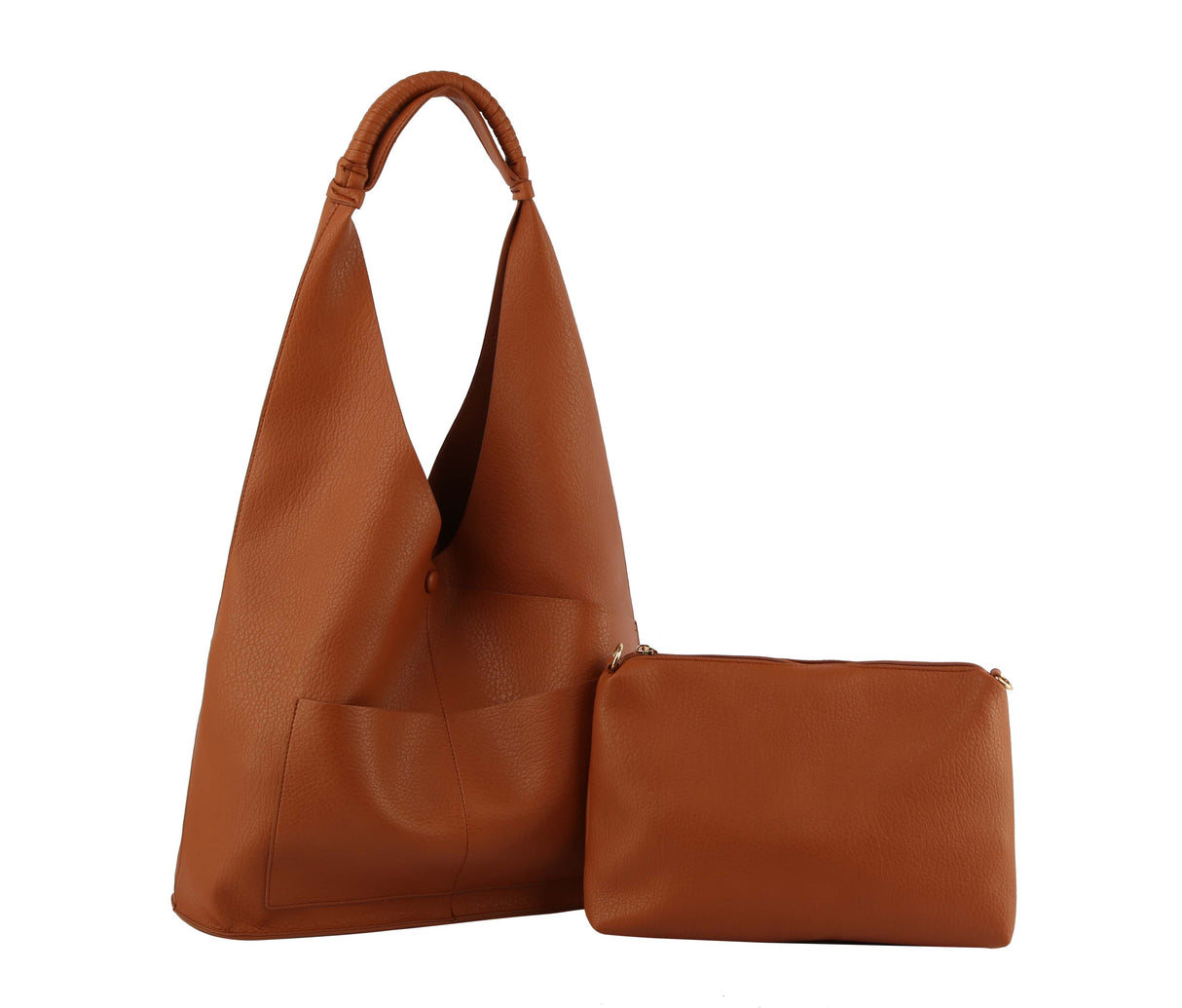 HF Front Pocket Tall Hobo Handbag Set by hfstylish