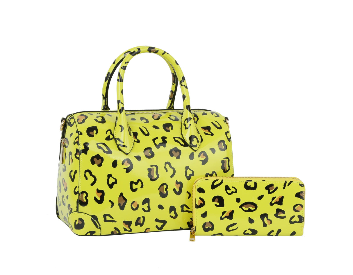 Fashion Neon Leo Satchel with Wallet by hfstylish