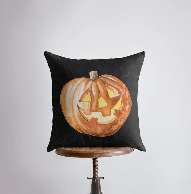 Jack O Lantern Pillow Cover | Fall Décor | Halloween Pillows | Halloween Décor | Fall Throw Pillows | Cute Throw Pillows by UniikPillows - Vysn