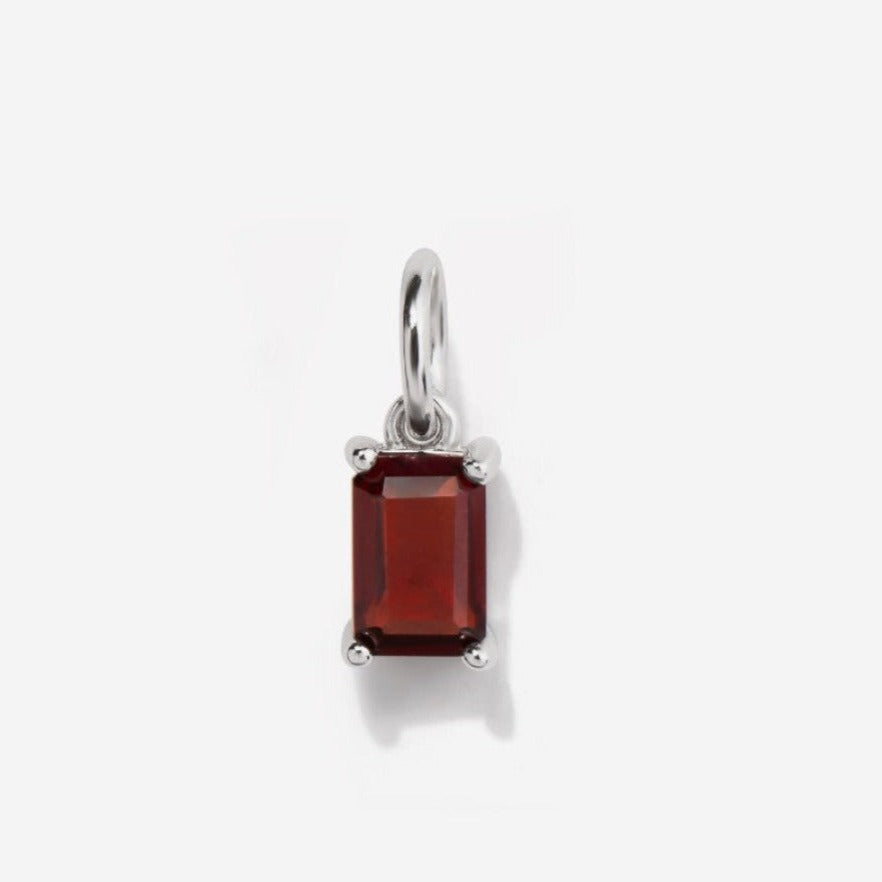 Garnet Silver Charm by Little Sky Stone