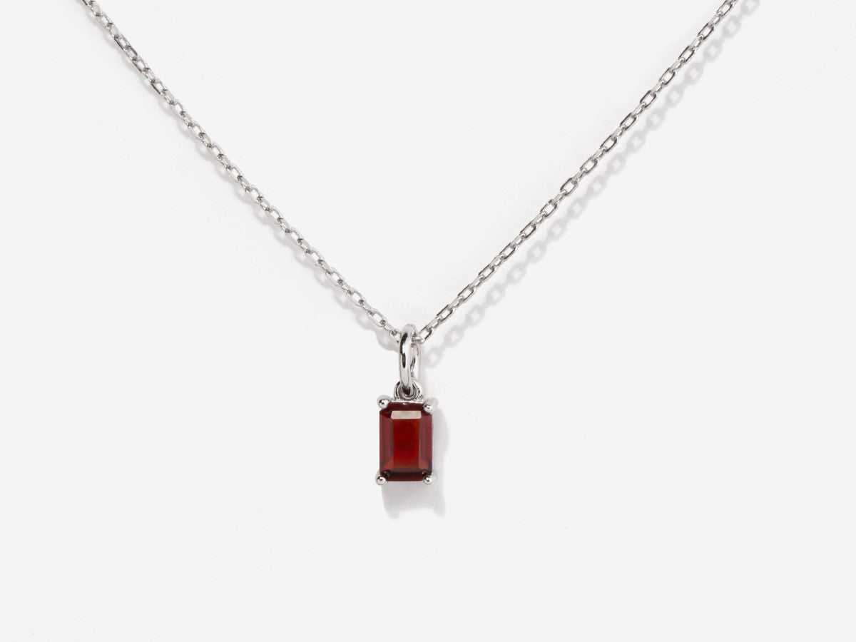 Garnet Silver Charm by Little Sky Stone