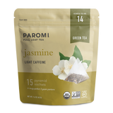 Organic Jasmine Green Tea, Full Leaf, in Pyramid Tea Bags by Paromi Tea