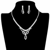 Marquise Stone Accented Rhinestone Pave Necklace by Madeline Love