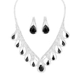 Teardrop Crystal Rhinestone Collar Necklace by Madeline Love