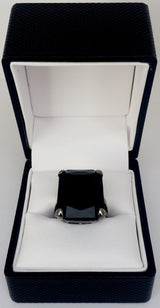 The Urban Charm Jet Black Crystal Signature Statement Ring by The Urban Charm