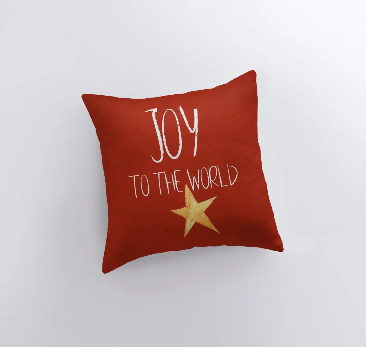 Joy to the World | Red Throw Pillow | Home Decor | Christmas Pillow Cover | Christmas Décor | Red Throw Pillow | Luxury Home Decor | Mom Gift by UniikPillows