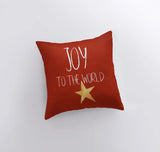 Joy to the World | Red Throw Pillow | Home Decor | Christmas Pillow Cover | Christmas Décor | Red Throw Pillow | Luxury Home Decor | Mom Gift by UniikPillows