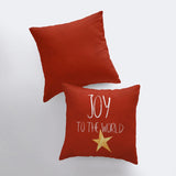 Joy to the World | Red Throw Pillow | Home Decor | Christmas Pillow Cover | Christmas Décor | Red Throw Pillow | Luxury Home Decor | Mom Gift by UniikPillows