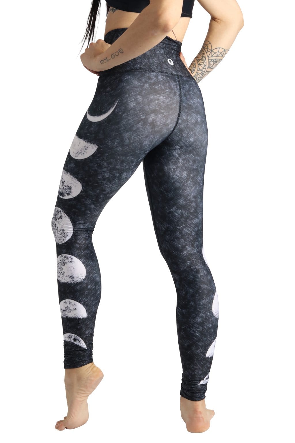 Just a Dark Moon Phase Printed Yoga Legging by Yoga Democracy