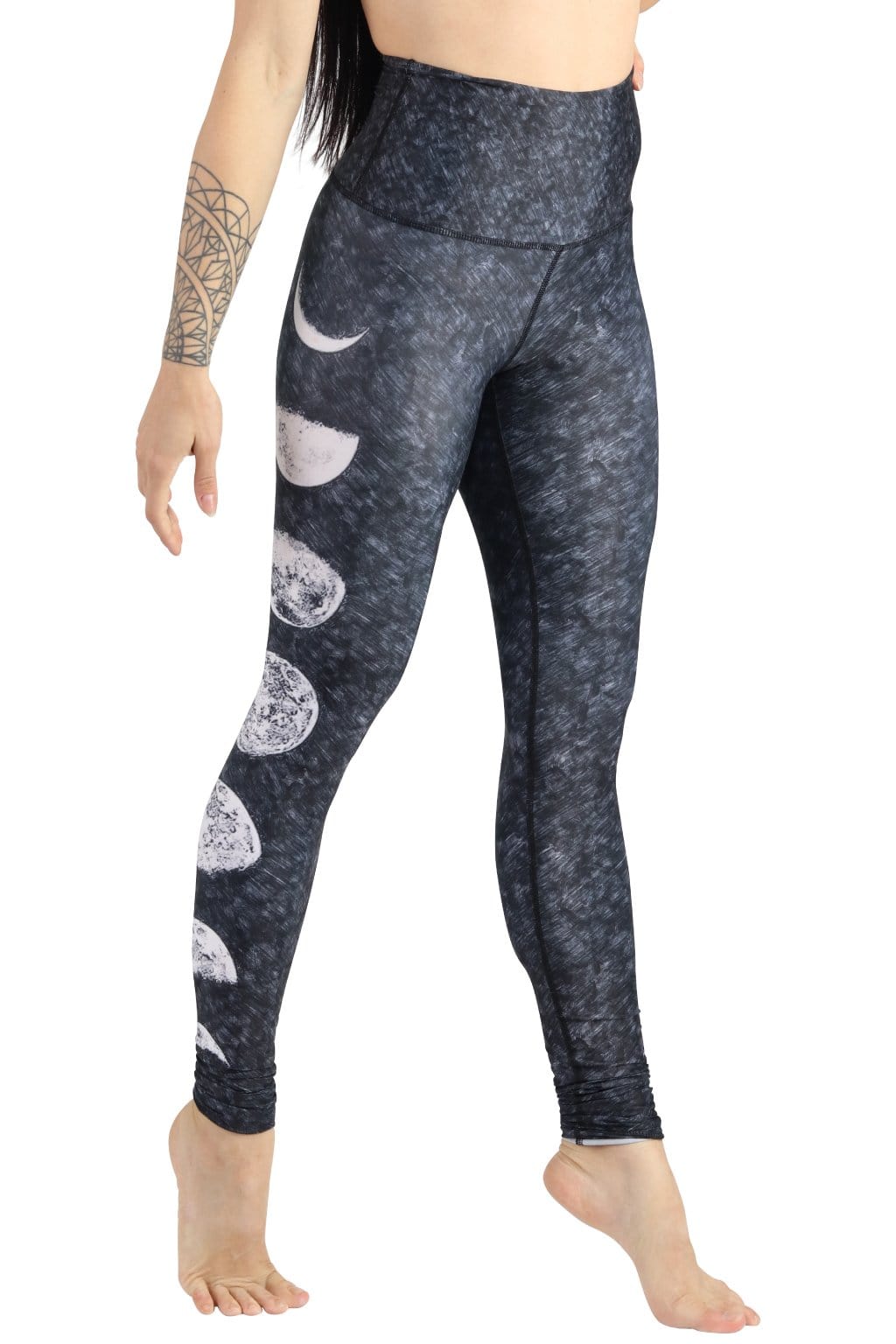 Just a Dark Moon Phase Printed Yoga Legging by Yoga Democracy