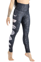 Just a Dark Moon Phase Printed Yoga Legging by Yoga Democracy