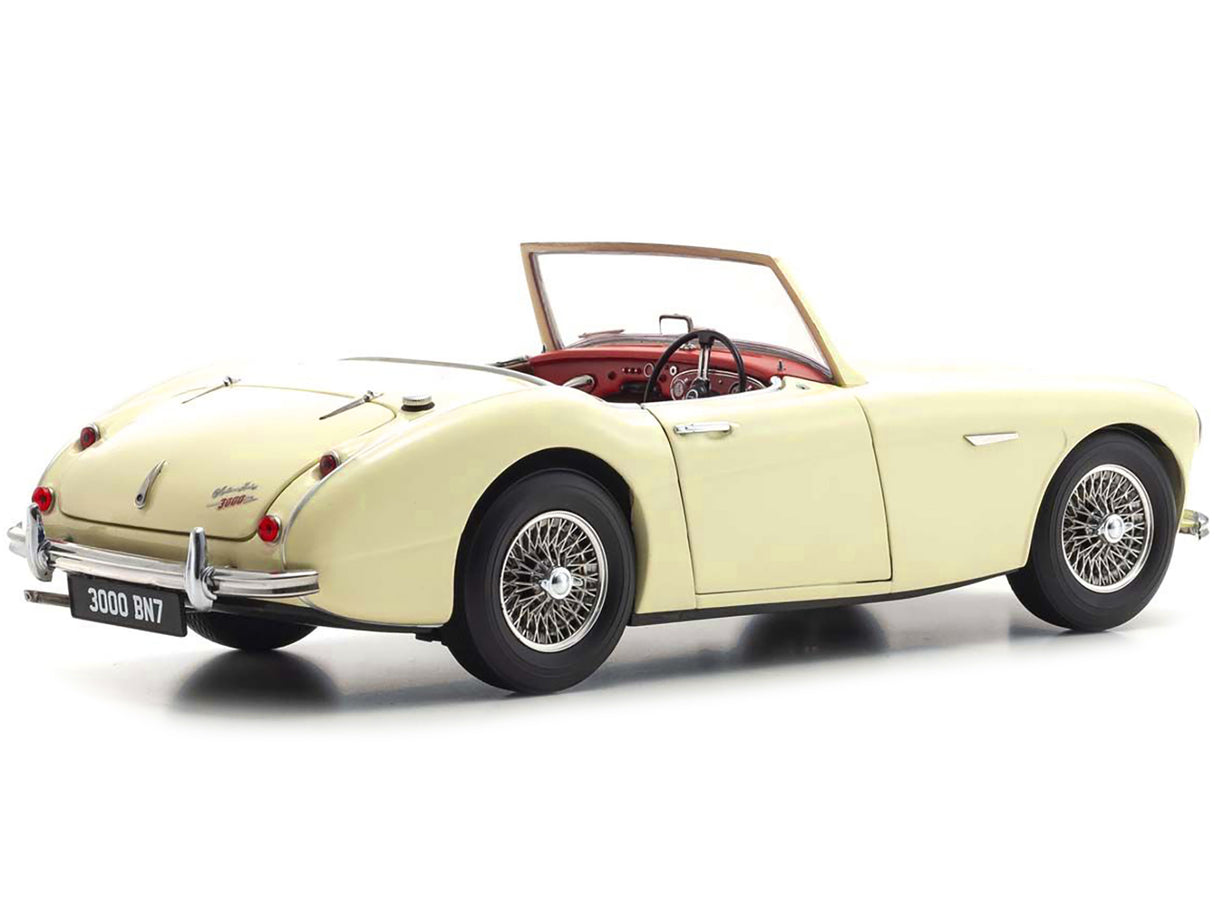 Austin Healey 3000 Mk-1 (BN7) Convertible RHD (Right Hand Drive) English White 1/18 Diecast Model Car by Kyosho