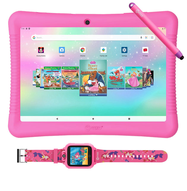 Contixo K102 10" Kids Tablet with Stylus and Smart Watch Bundle by Contixo