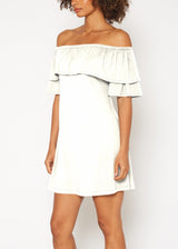 Women's Basic Off Shoulder Midi Dress by Shop at Konus