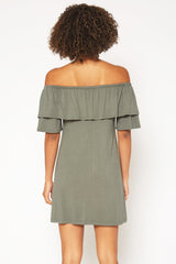 Women's Basic Off Shoulder Midi Dress by Shop at Konus