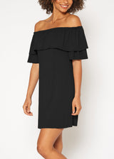 Women's Basic Off Shoulder Midi Dress by Shop at Konus