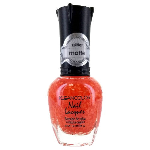 KLEANCOLOR Glitter Matte Nail Lacquer - Poppy Field