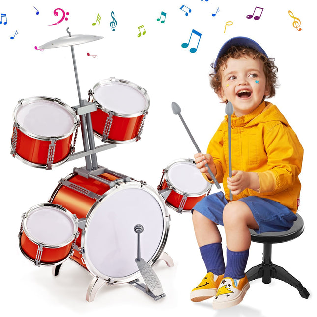 Contixo Kids Drum Set - Jazz Musical Instrument Toy for Ages 3-7 by Contixo