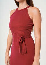 Women's Haltered Sheath Midi Dress by Shop at Konus