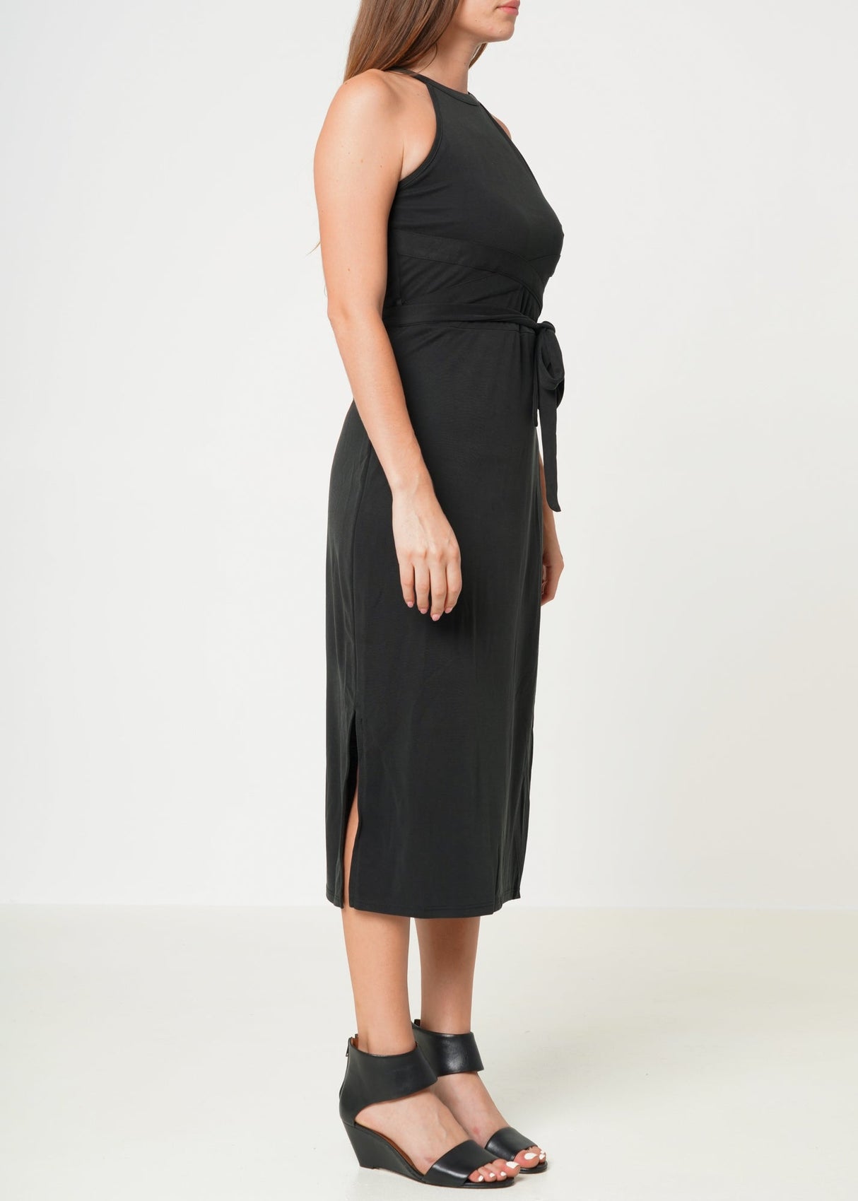 Women's Haltered Sheath Midi Dress by Shop at Konus