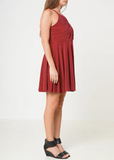 Women's Halter Neck Gathered Front Dress by Shop at Konus