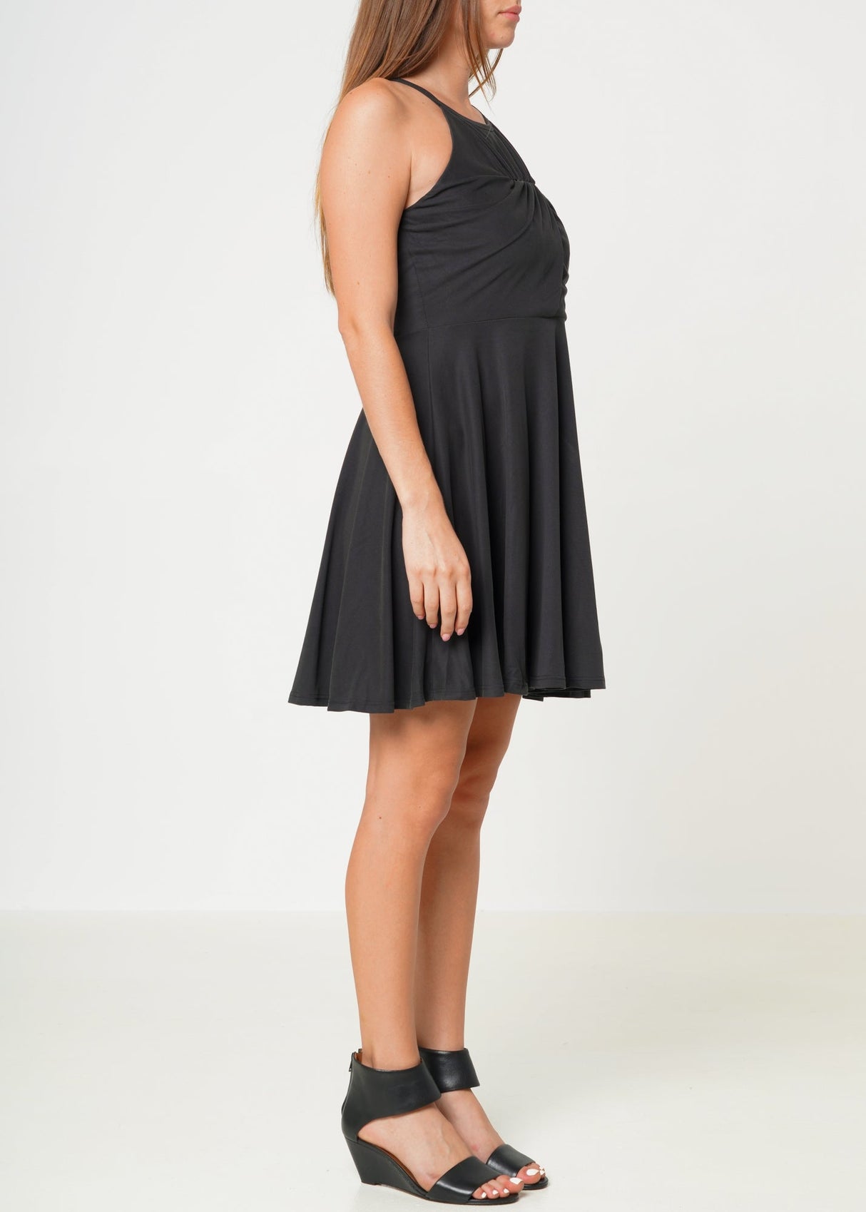 Women's Halter Neck Gathered Front Dress by Shop at Konus