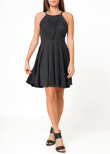 Women's Halter Neck Gathered Front Dress by Shop at Konus