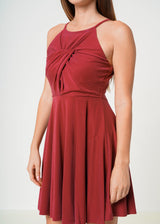 Women's Halter Neck Gathered Front Dress by Shop at Konus