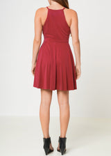 Women's Halter Neck Gathered Front Dress by Shop at Konus