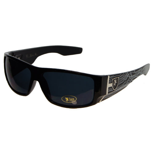 KHAN Sunglasses Wrap KNP9330 - Black-White