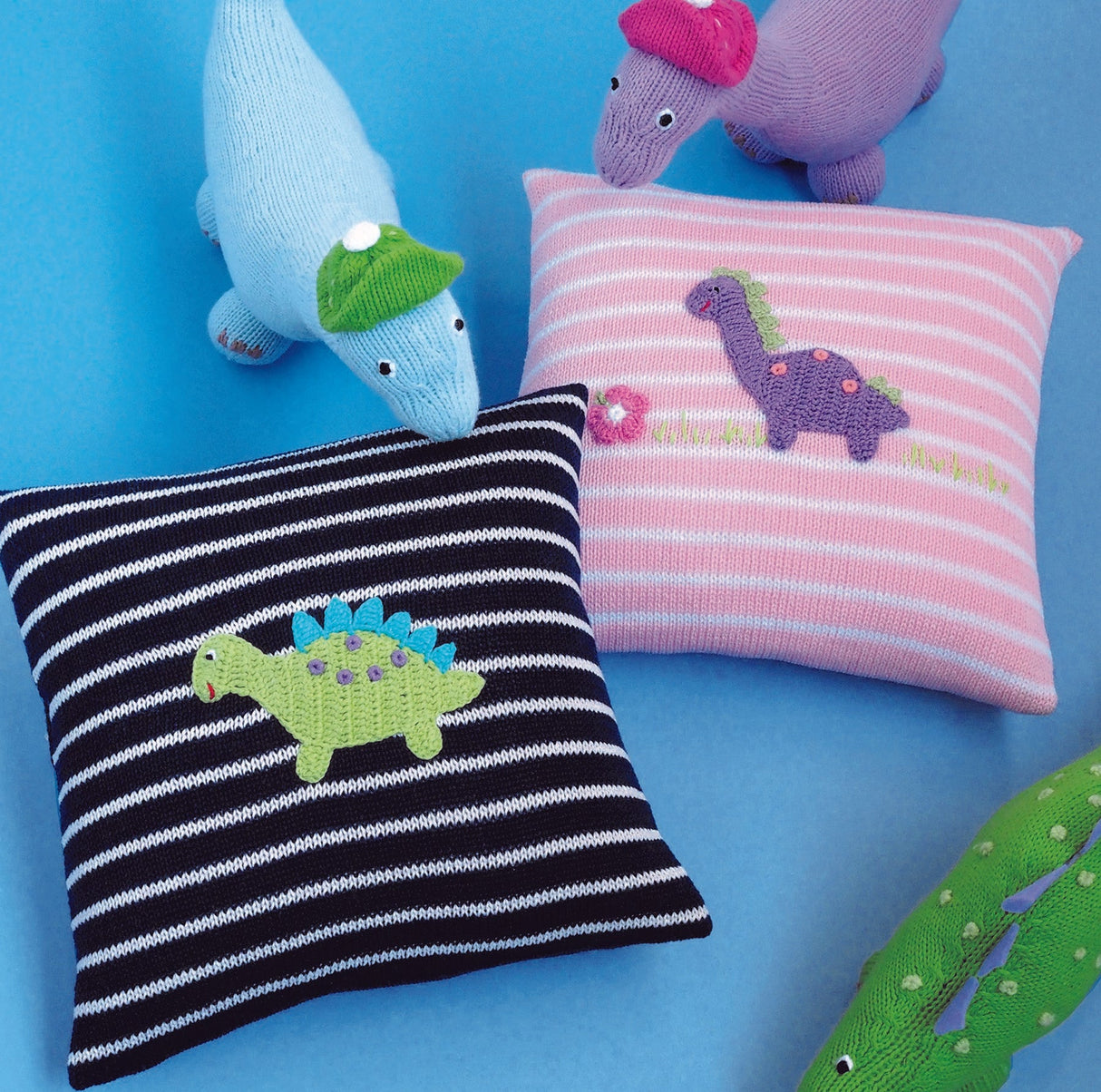 Dinosaur 10" Pillow, Pink by Melange Collection