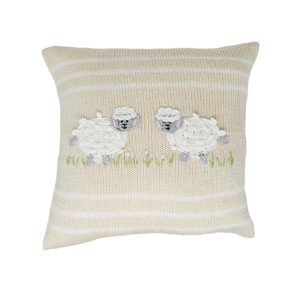 Lamb 10" Pillow, Ecru by Melange Collection