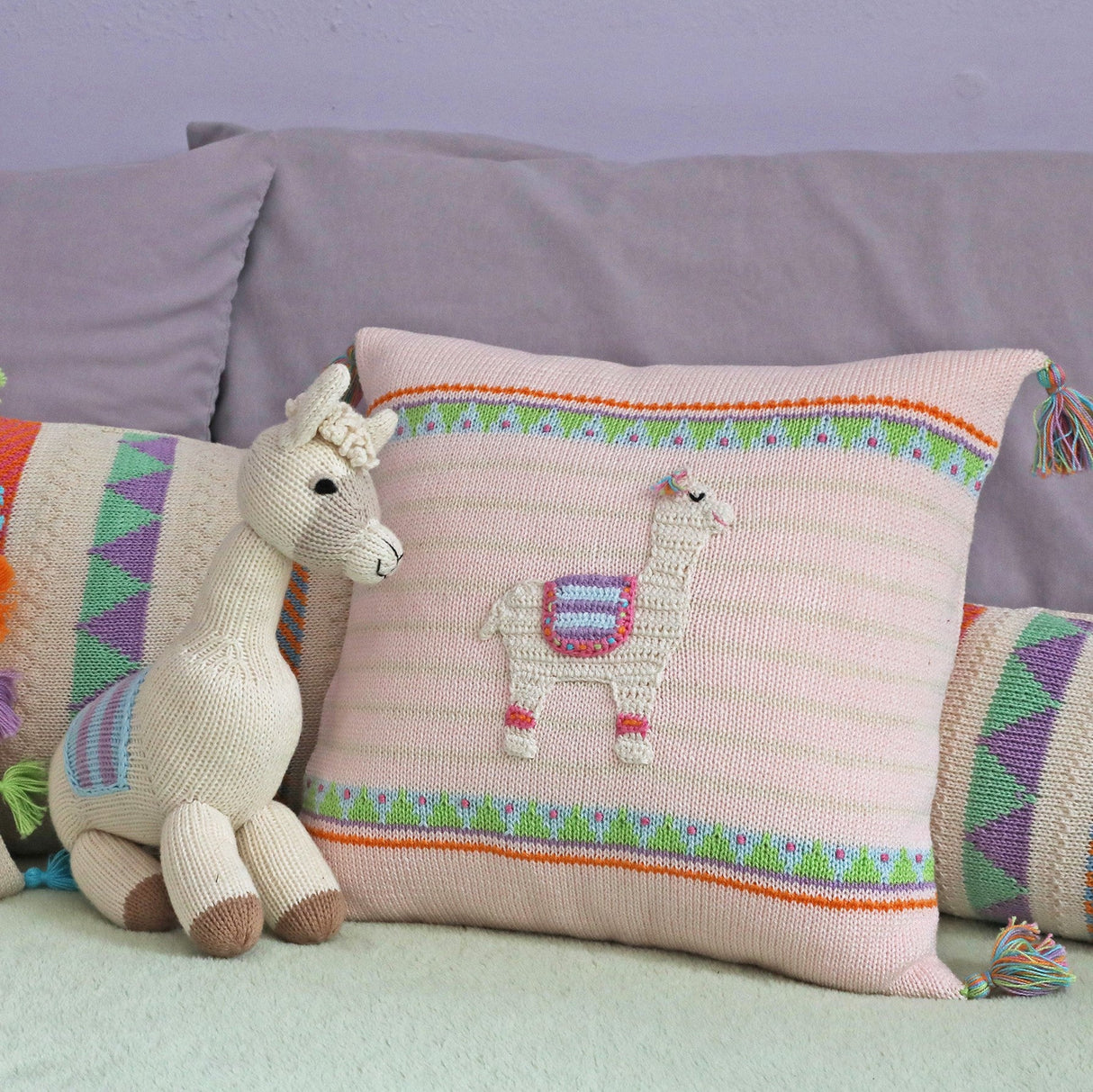 Llama 12" Pillow by Melange Collection