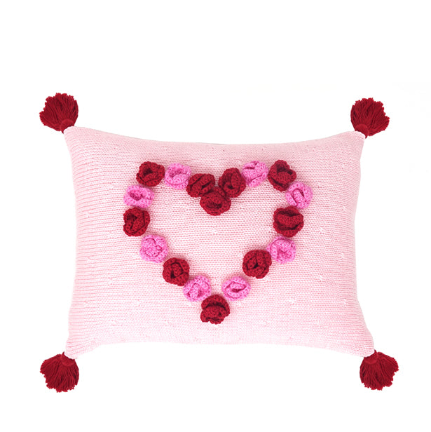 Flower Heart 8 x 11 Pillow by Melange Collection