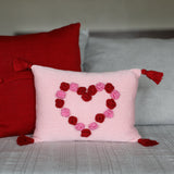 Flower Heart 8 x 11 Pillow by Melange Collection