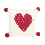 Cable Knit Heart 10" Pillow by Melange Collection