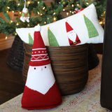 Santa Cone Pillow, 15", Red by Melange Collection