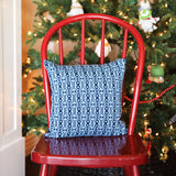 Blue Nordic Pattern Pillow, 14" by Melange Collection