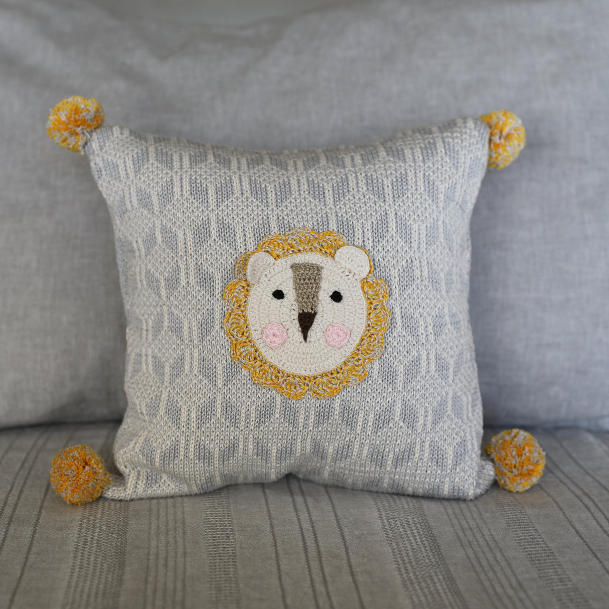 Lion 10" Pillow by Melange Collection