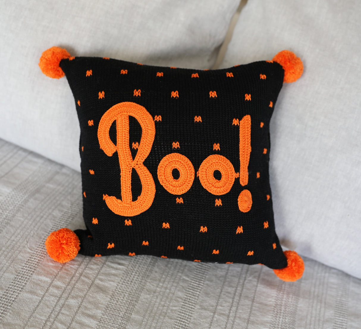 Boo 10" Pillow by Melange Collection