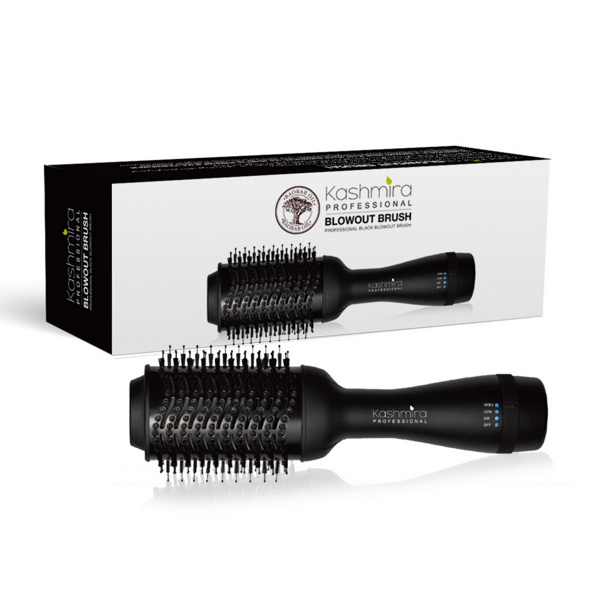 2-in-1 Volumizing Blowout Brush - Black