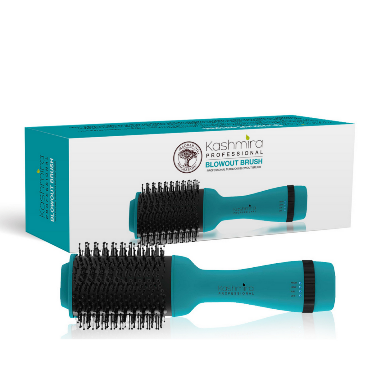 2-in-1 Volumizing Blowout Brush - Turquoise