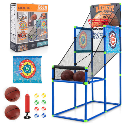 Kids Basketball Arcade Game with Electronic Scoreboard and Sound Effect