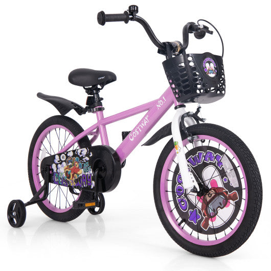 18 Inch Kids Bike for 4-8 Years Old Sport Bicycle with Adjustable Handlebar and Saddle-18 inches