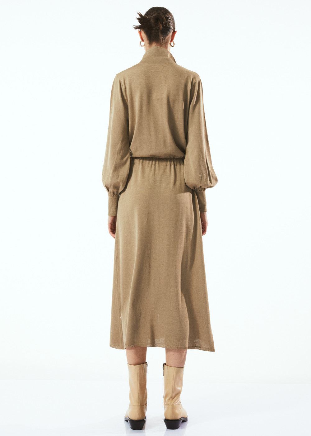 Camel Knitwear Shirt Dress by BYNES NEW YORK | Apparel & Accessories