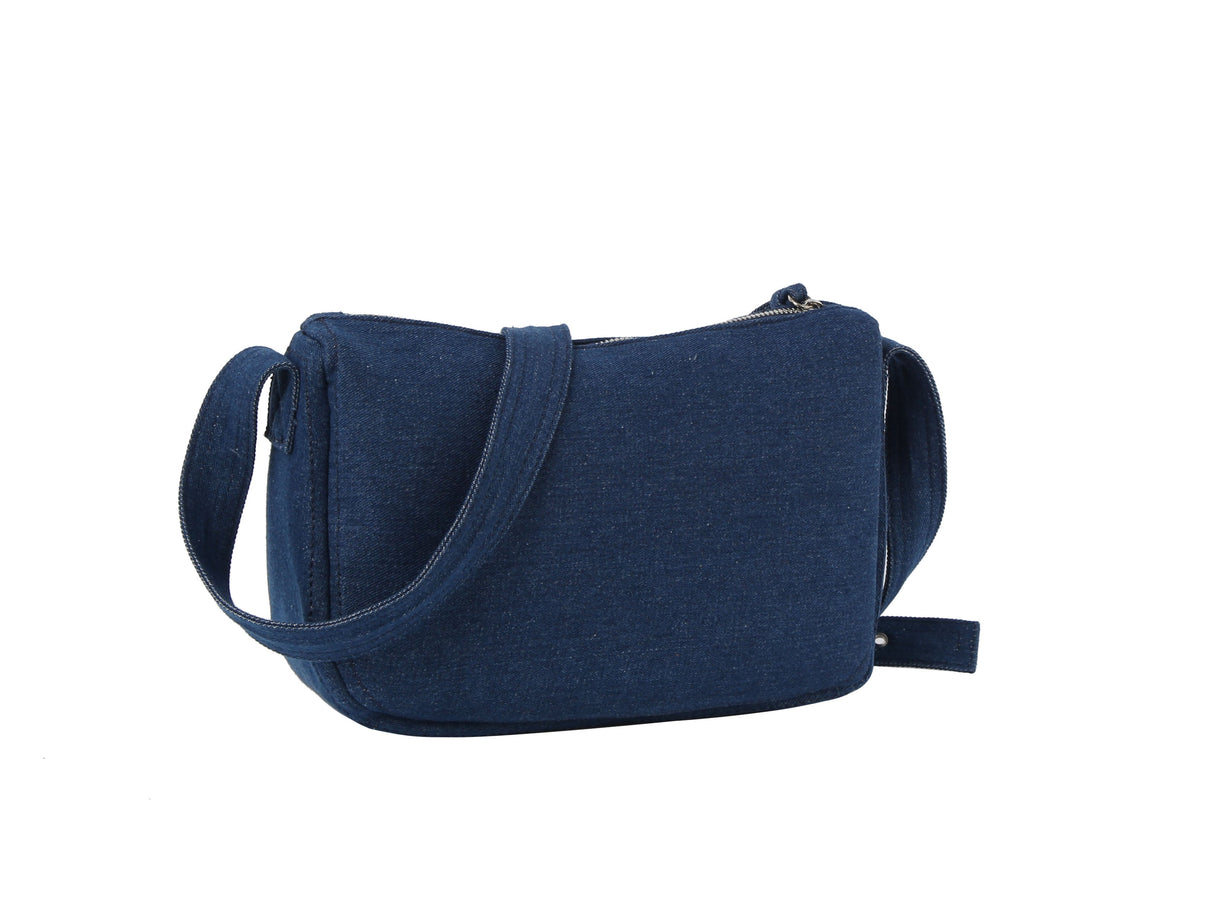 Stitched denim messanger crossbody by hfstylish