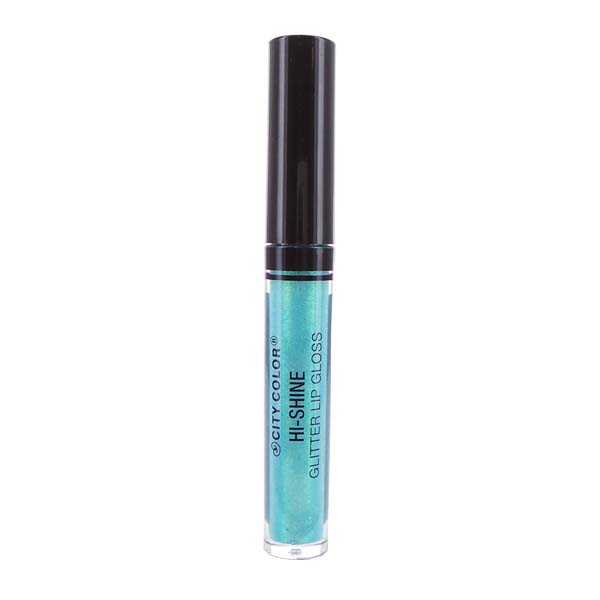 CITY COLOR Hi-Shine Glitter Lip Gloss, Holographic Finish - Blue